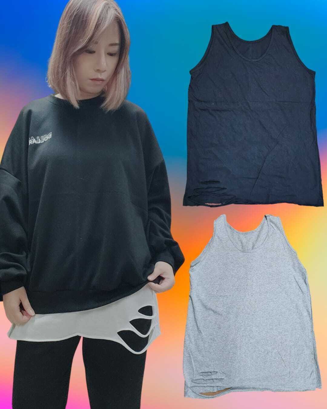 🇰🇷 韓國 爛邊打底背心 (KC700)