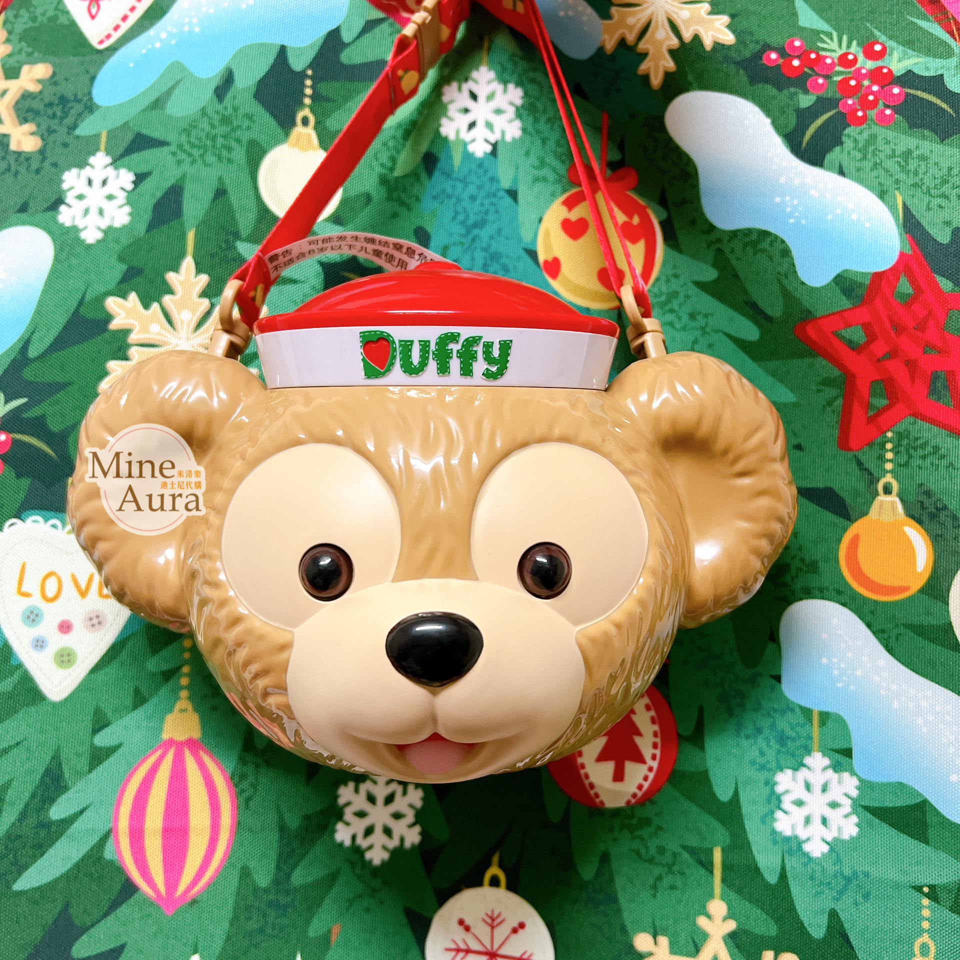 (現貨) 聖誕限定 達菲 Duffy 大頭造型 爆米花桶 絕版品 -上海迪士尼樂園