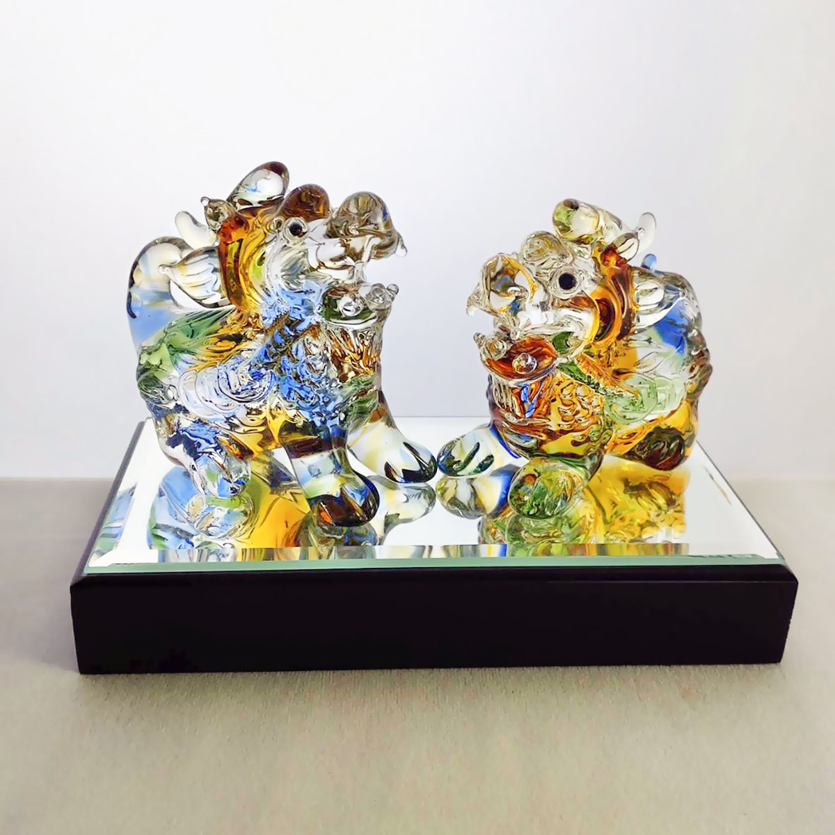 錢幣貔貅對(含木座)