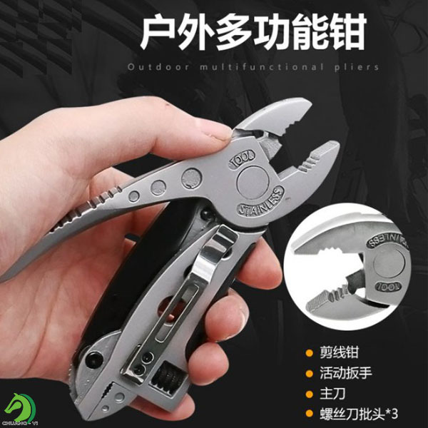 迷你戶外露營多功能鉗子（配三個螺絲頭）