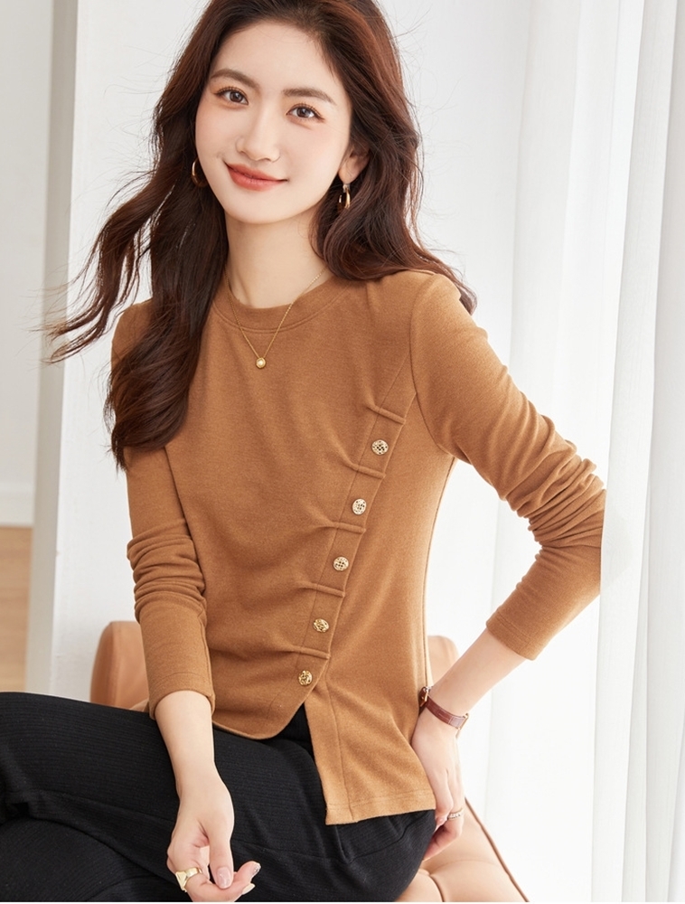 黑L【零碼出清不退換】斜排釦開衩針織上衣