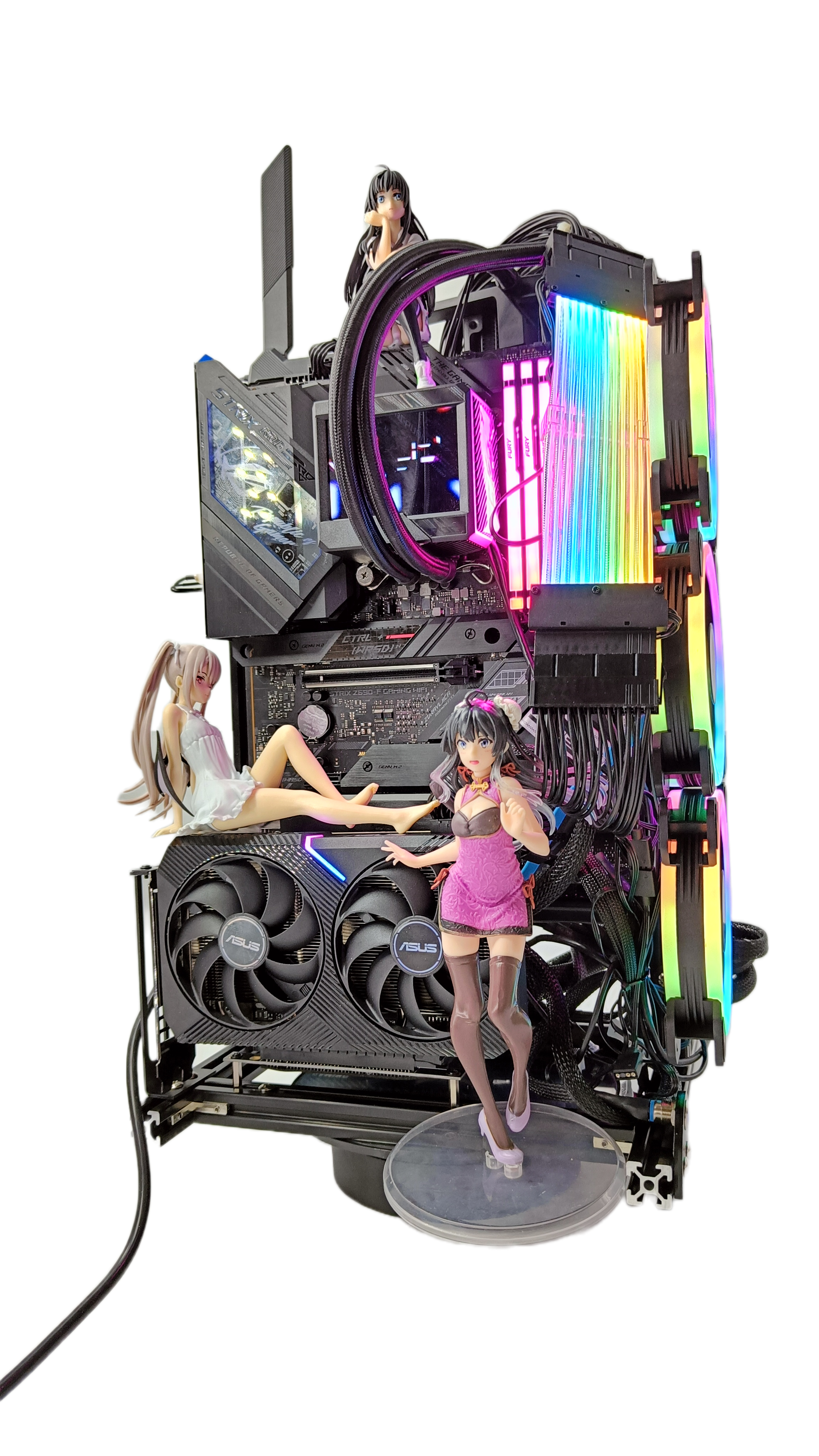 ★現貨供應喔★ M-ATX尺寸 全鋁製電腦主機殼全鋁架【艾訊碩科技】展開大氣式主機殼透明主機殼裸測架測試平台DIY 直立機架機殼可水平機殼