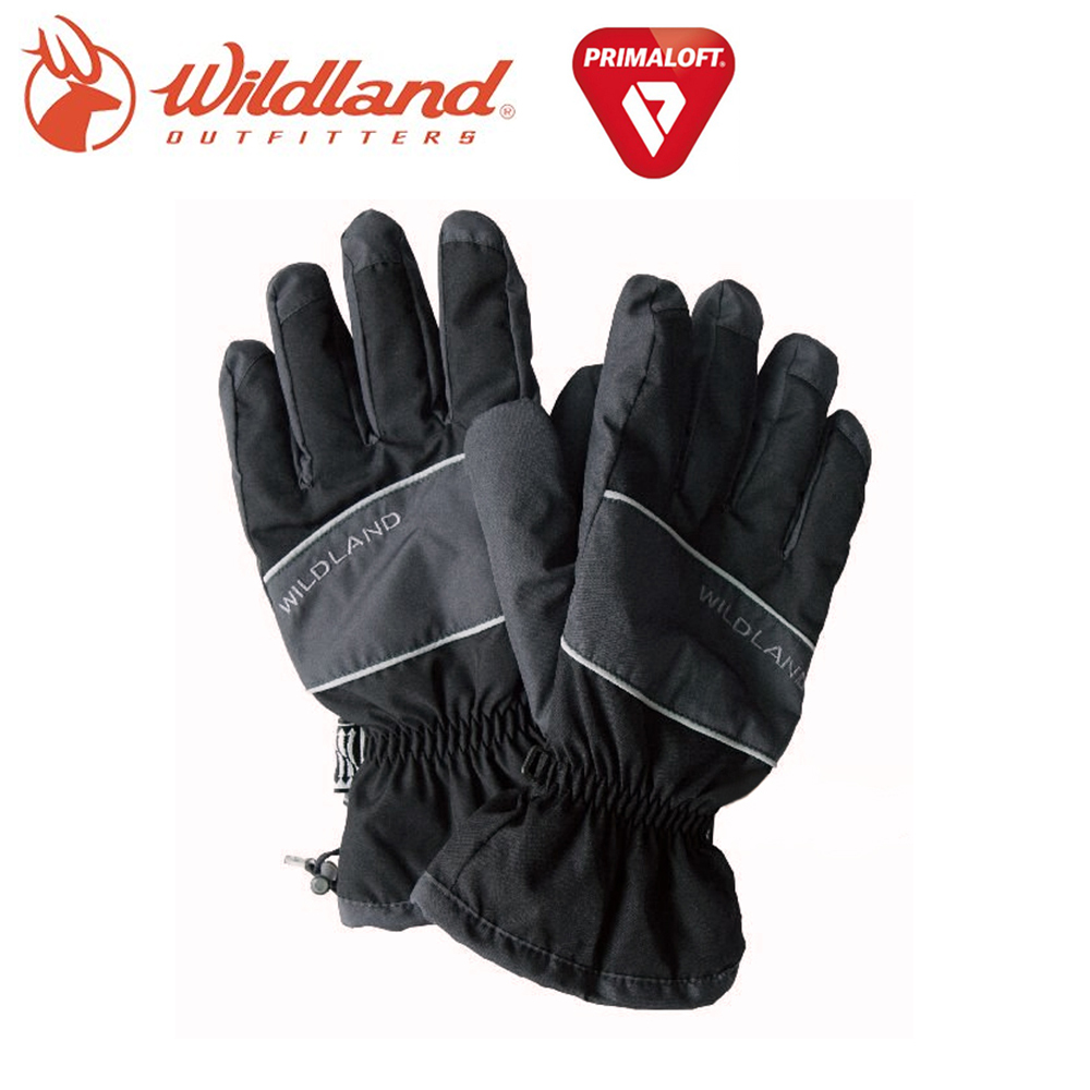 Wildland 荒野 92002 PRIMALOFT防水手套 男款 (黑色) 防風防水/透氣/保暖/舒適/騎士/Primaloft One 43W92002