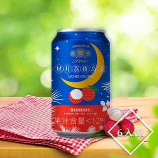 台酒飲品 星月荔枝烏龍 (6入組) 無酒精啤酒
