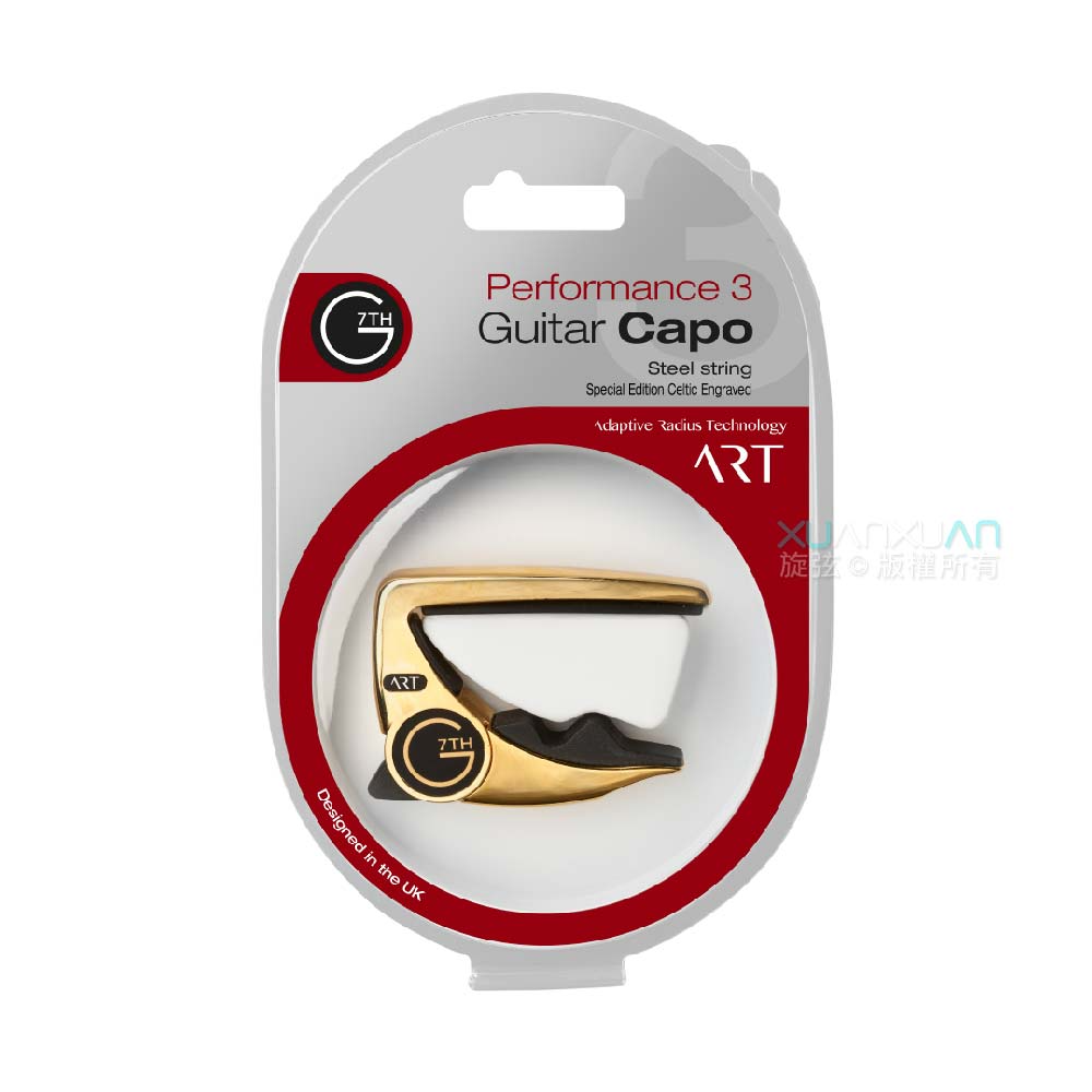 G7th G7th P3系列capo 6弦雕花款 18K金色 第 3 張圖片｜三峽吉他 / Bass