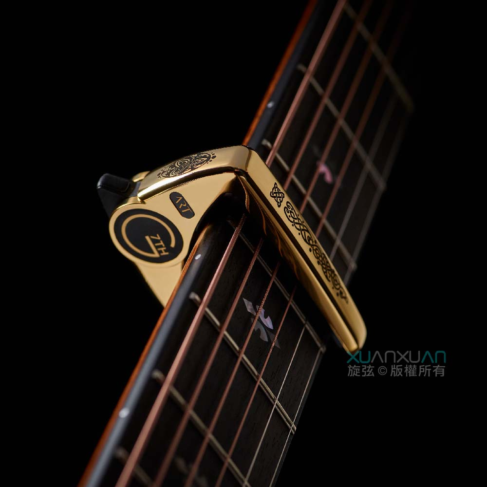 G7th G7th P3系列capo 6弦雕花款 18K金色 第 4 張圖片｜三峽吉他 / Bass