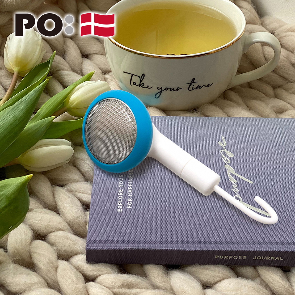 PO: 丹麥耳機造型泡茶器(藍)