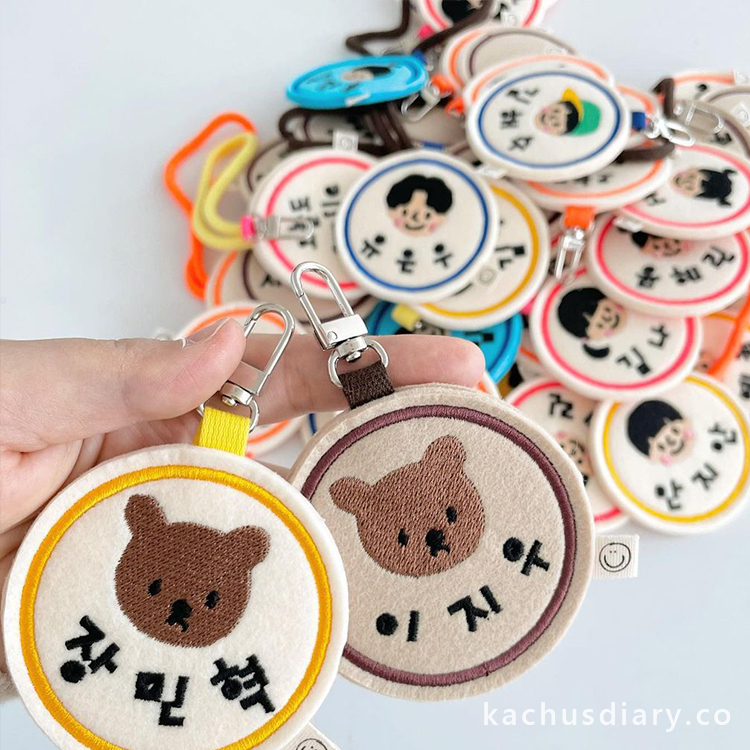 Korea 客製可愛防水姓名掛牌5