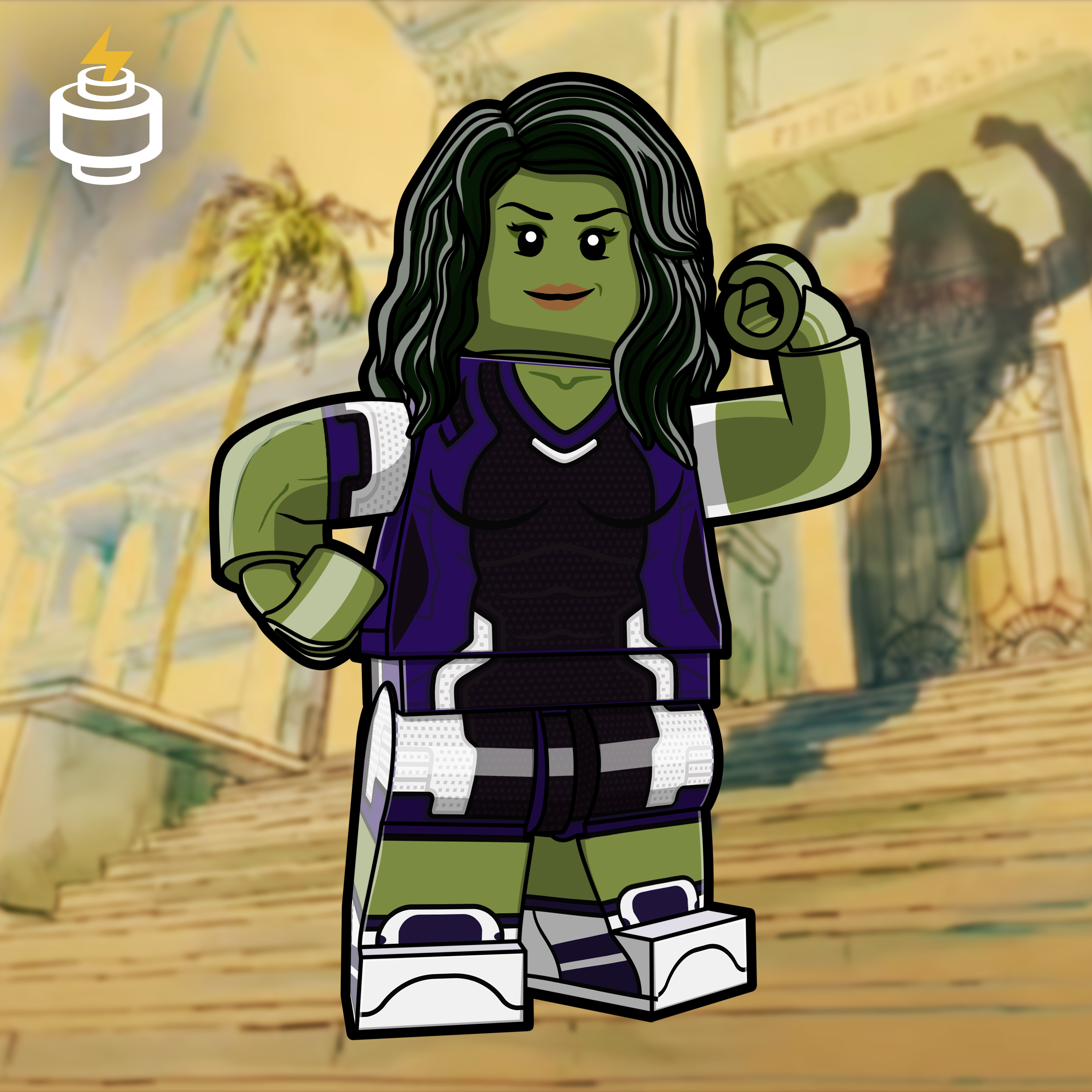 [JakaBrick][In Stock] She Hulk [PAD print]