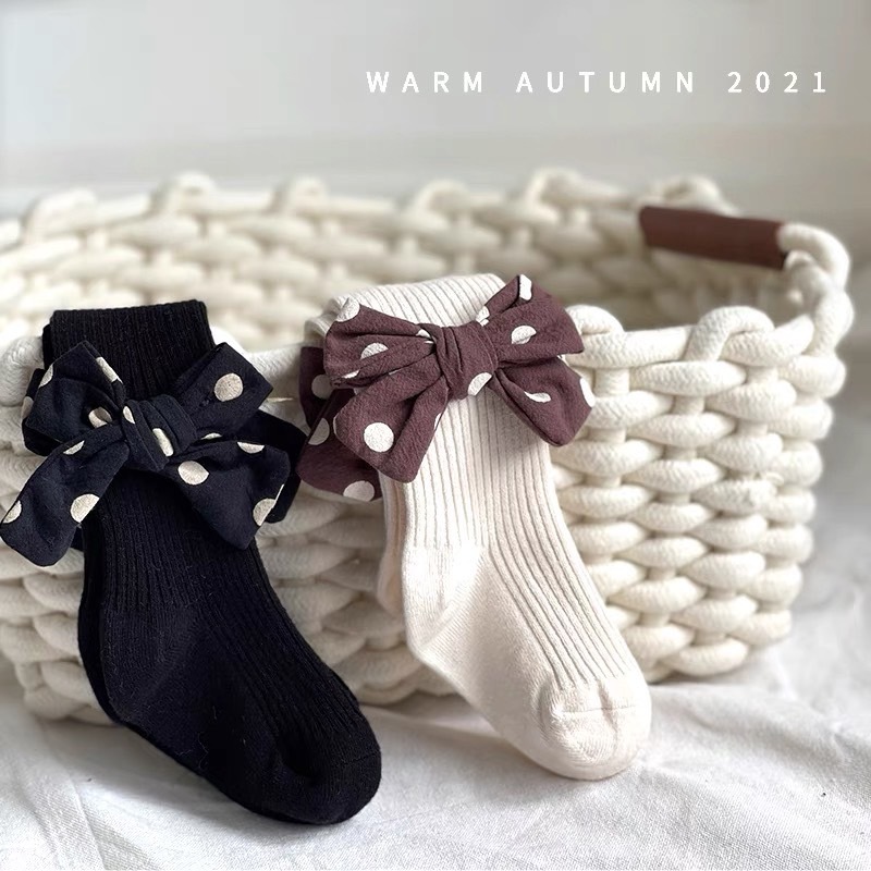 蝴蝶結點點褲襪