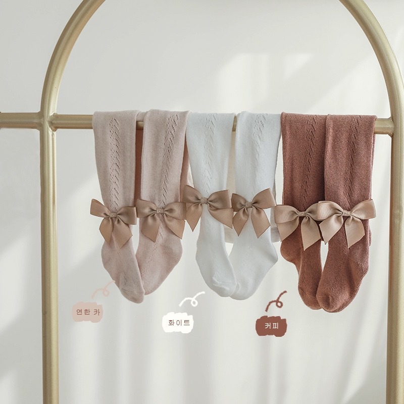 網狀蝴蝶結褲襪