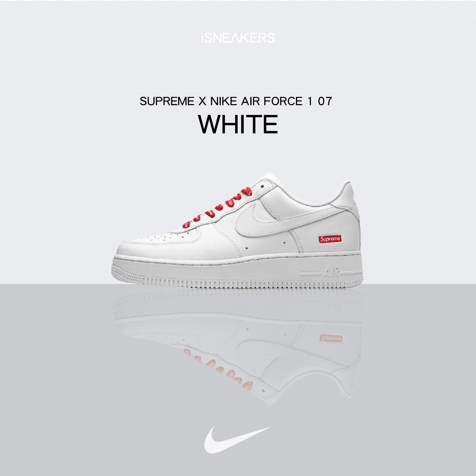 iSNEAKERS｜Supreme X Nike Air Force 1 Low 