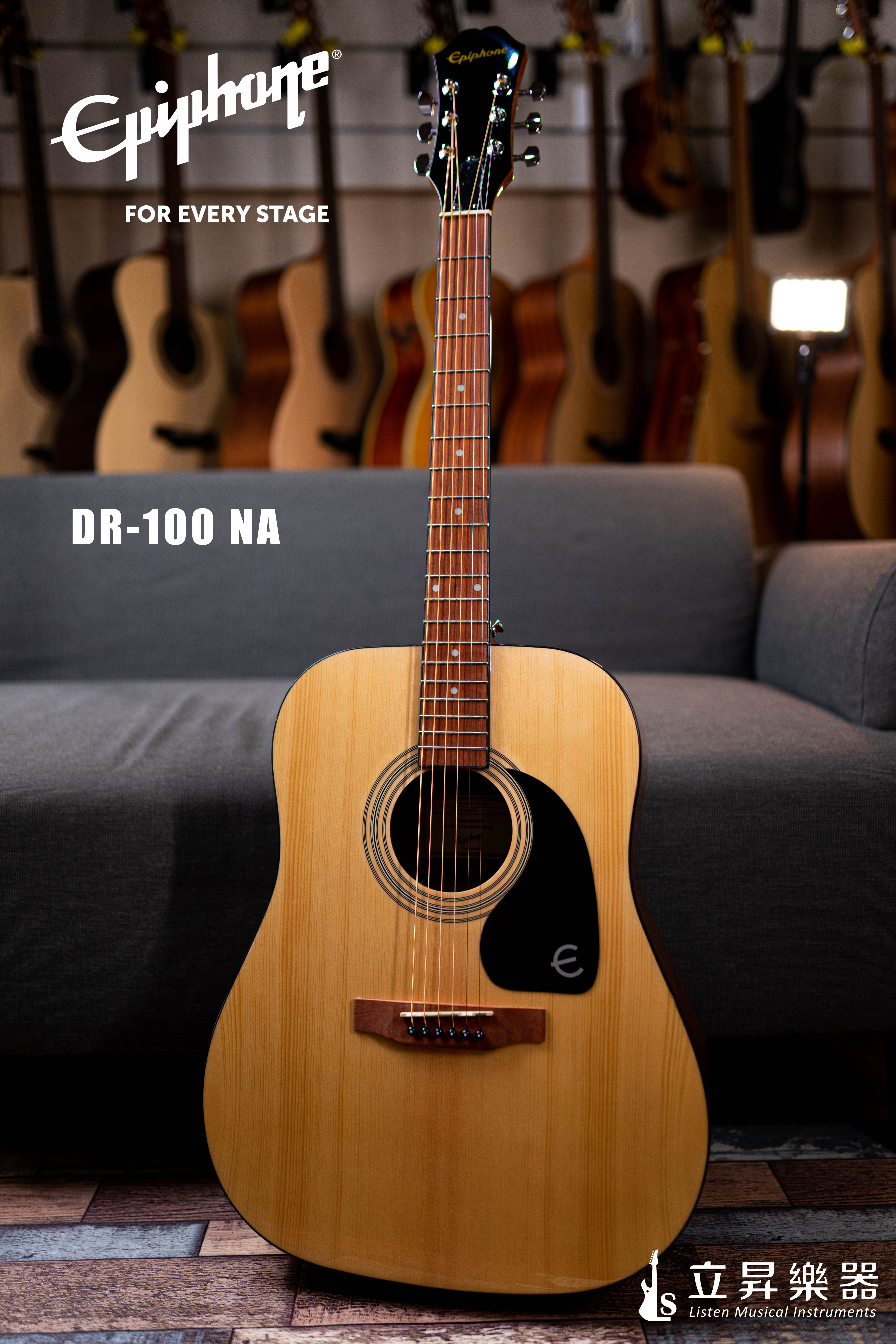 Epiphone Songmaker DR-100 雲杉木面板 | DR-100 NA原木色 / DR-100 VS漸層色
