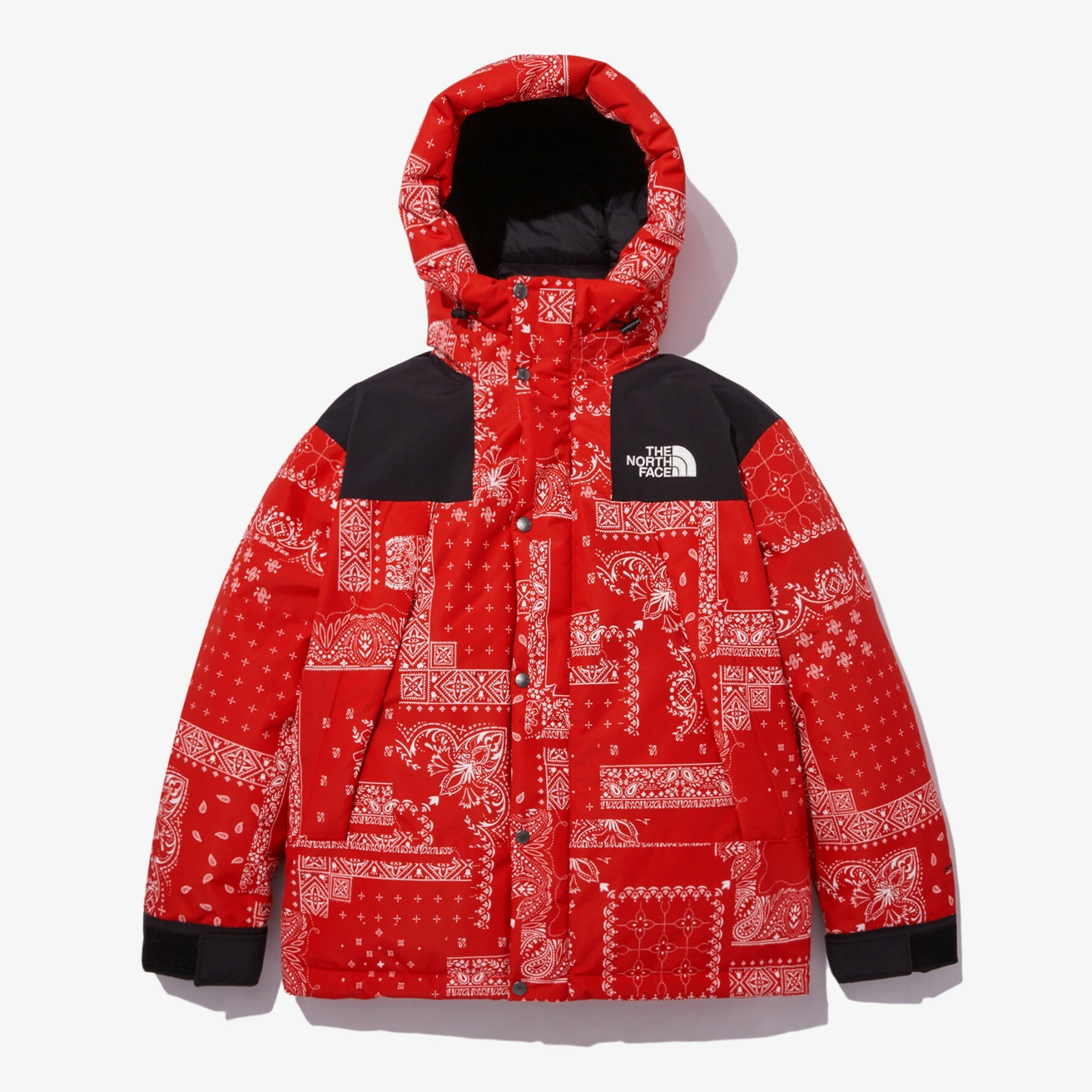 THE NORTH FACE NOVELTY ULTIMATE 連帽 羽絨外套 變形蟲 紅 NJ2DN63B