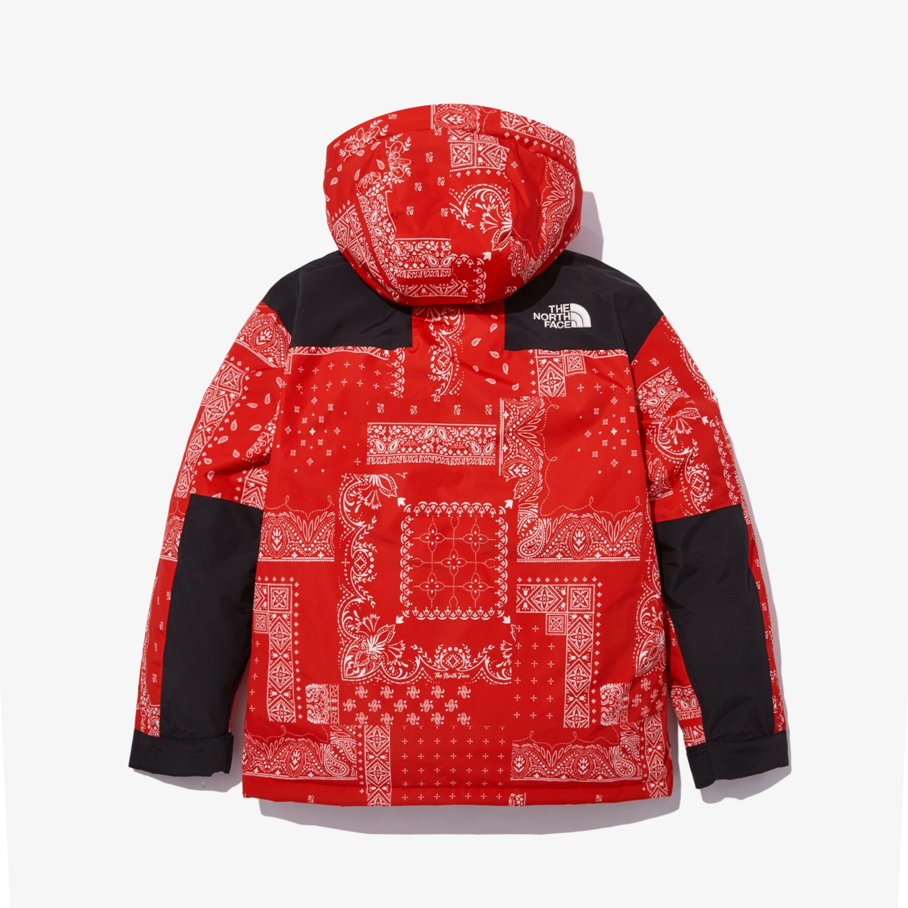 THE NORTH FACE NOVELTY ULTIMATE 連帽羽絨外套變形蟲紅 