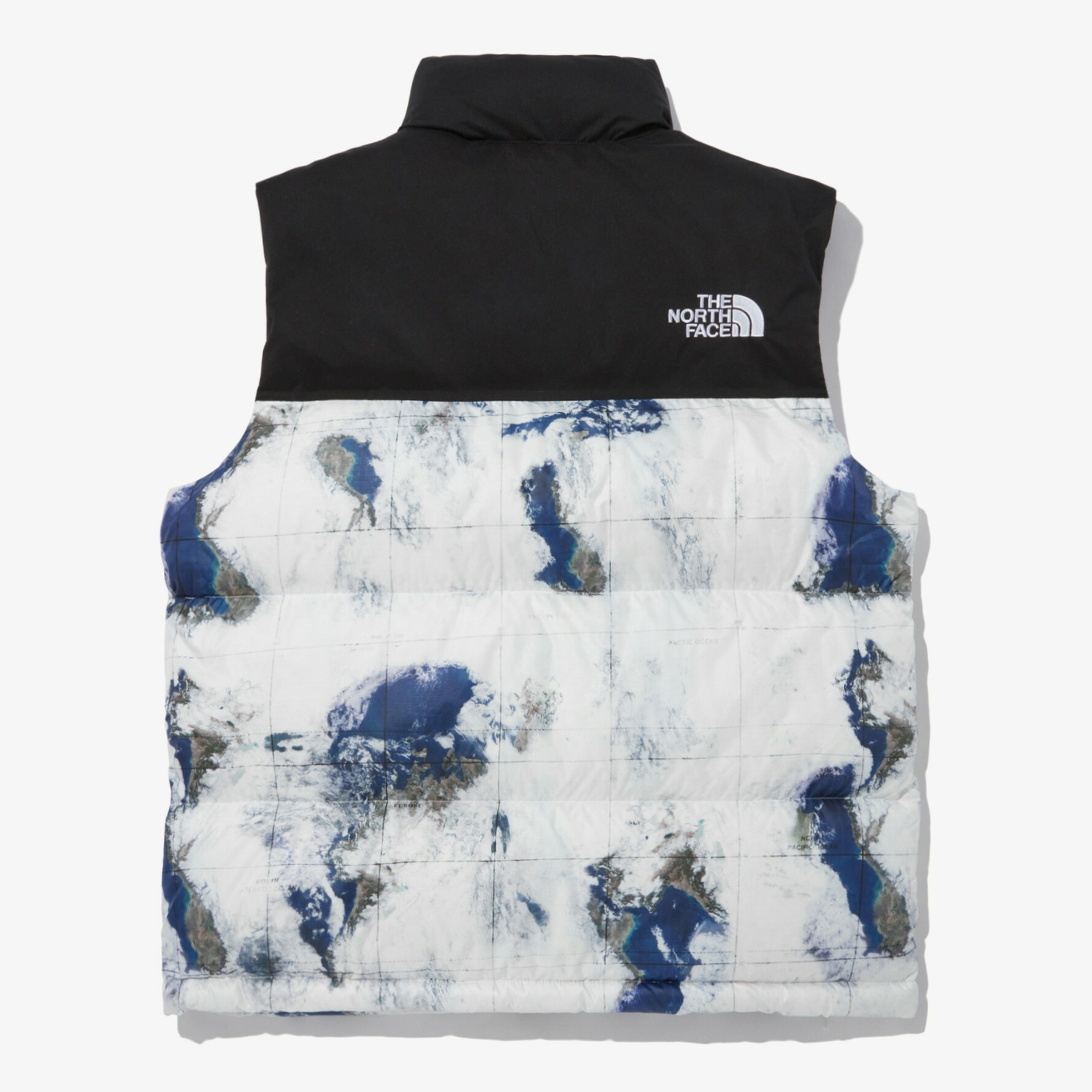 THE NORTH FACE 白標 NOVELTY NUPTSE 羽絨背心 衛星雲圖 地球 NV1DN51J
