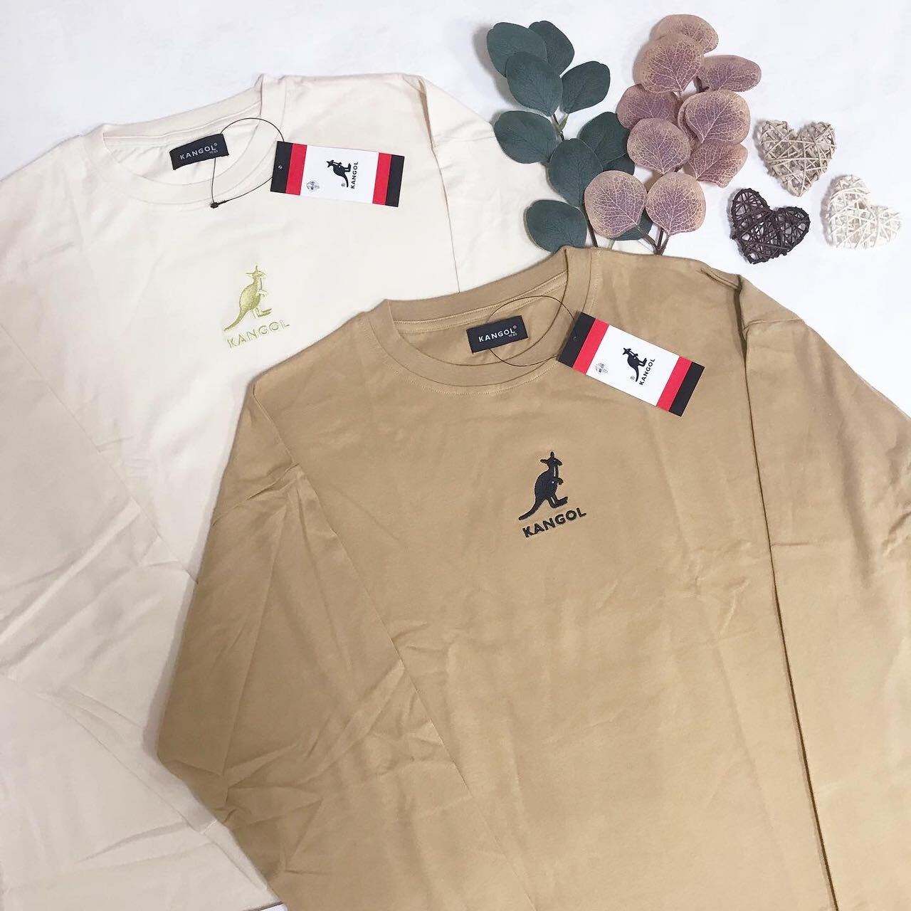 KANGOL LOGO LS TEE 刺繡款