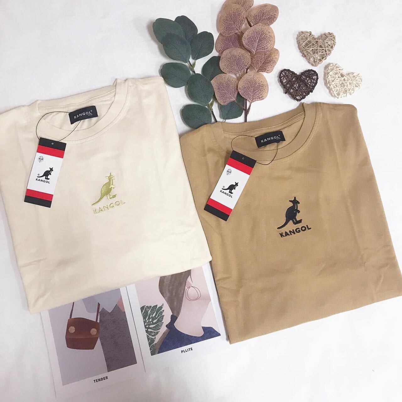 KANGOL LOGO LS TEE 刺繡款