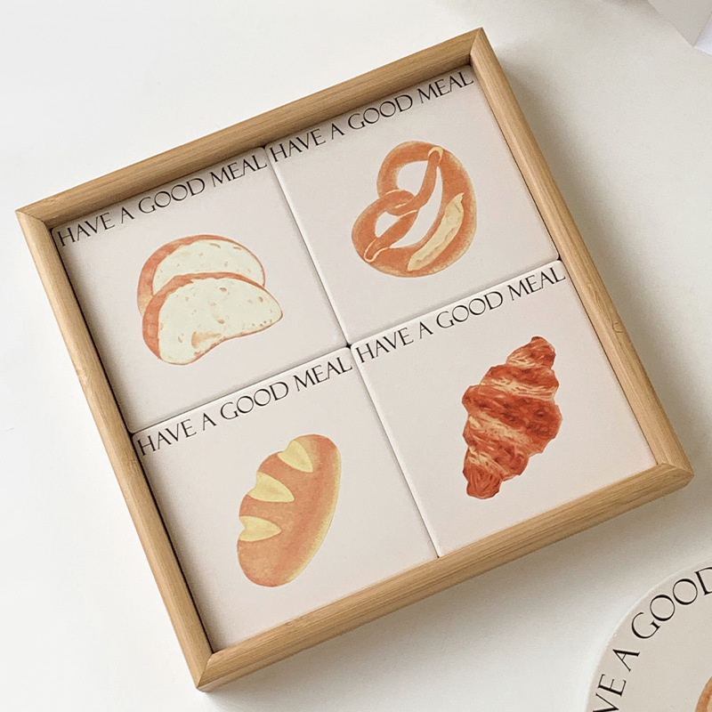 《1158》可愛麵包杯墊