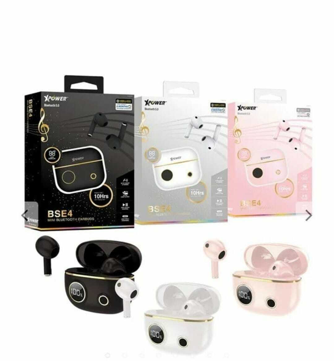XPower BSE4迷你藍牙 5.0 LED顯示耳機