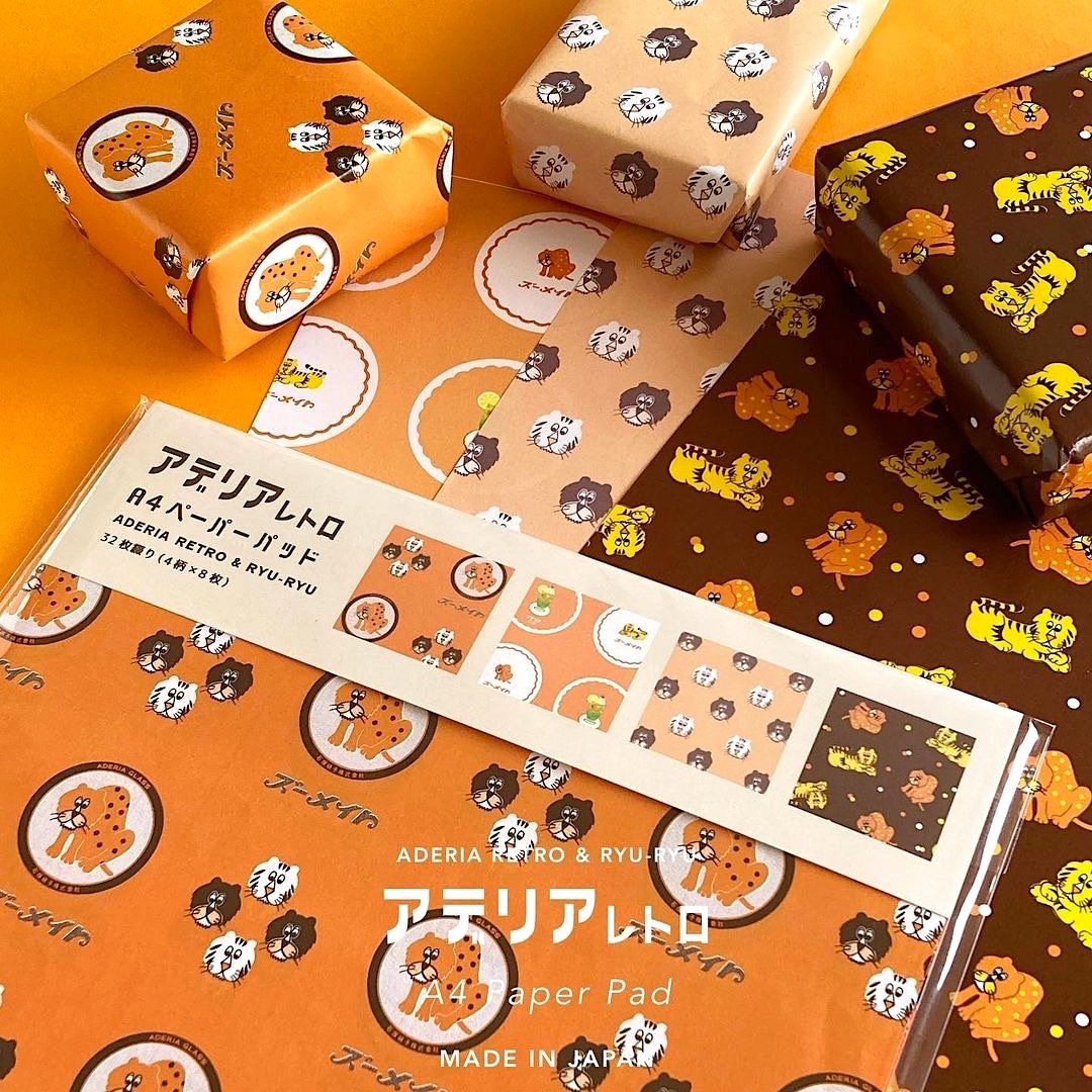 Aderia Retro x Ryu-Ryu A4 Paper Set－Zoomate (Japanese Stationery Brand)