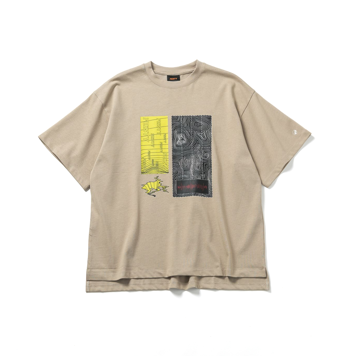 FEISTY NATURAL DISASTER EQK TEE 天災系列地震 短袖 卡其色 FS-US-68 [台灣現貨]