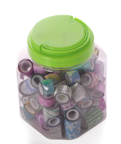 迷你彩色胶带瓶装（大约90粒）