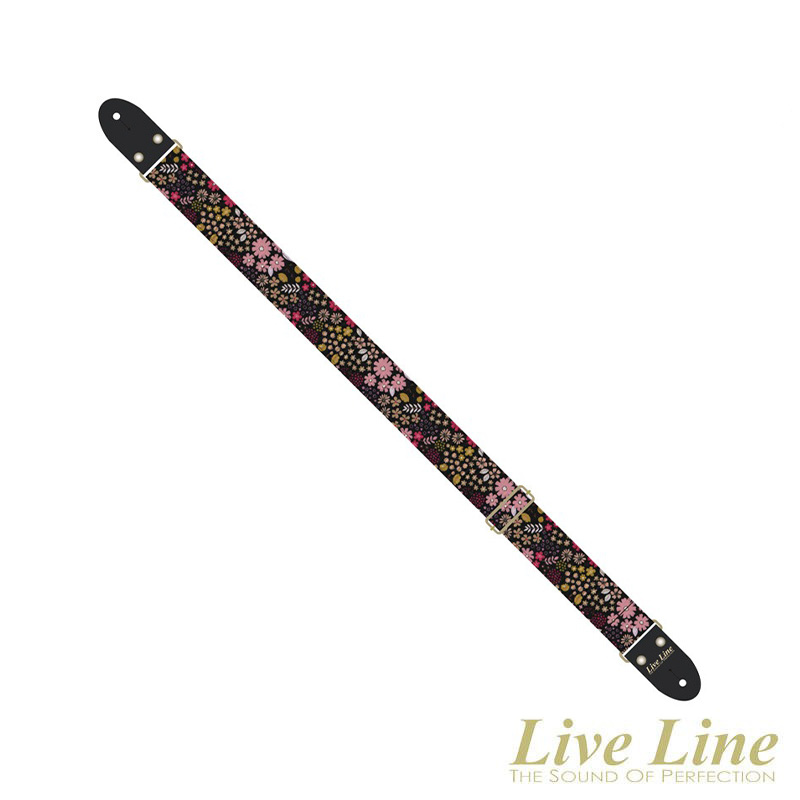 Live Line 花卉 樣式 吉他 背帶 日本製造 LS2400FL5