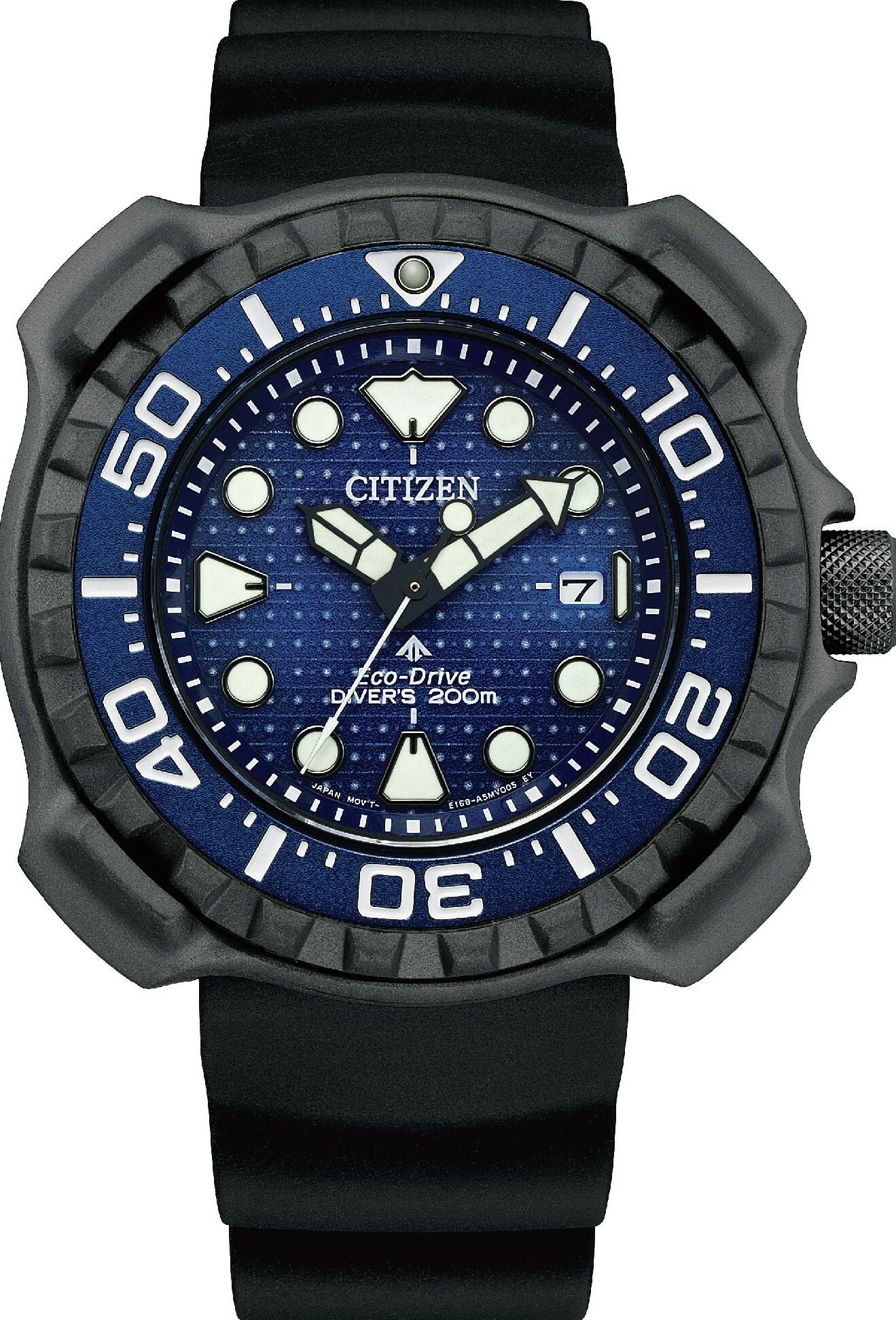 萬年鐘錶 - Citizen PROMASTER 星辰錶  Marine系列  1982復刻光動能鯨鯊限定光動能200M潛水男錶  BN0225-04L  錶徑45.8MM