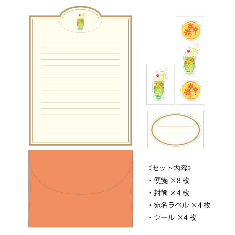 Aderia Retro x Ryu-Ryu Letter and Envelope Set－Alice (Japanese Stationery Brand)