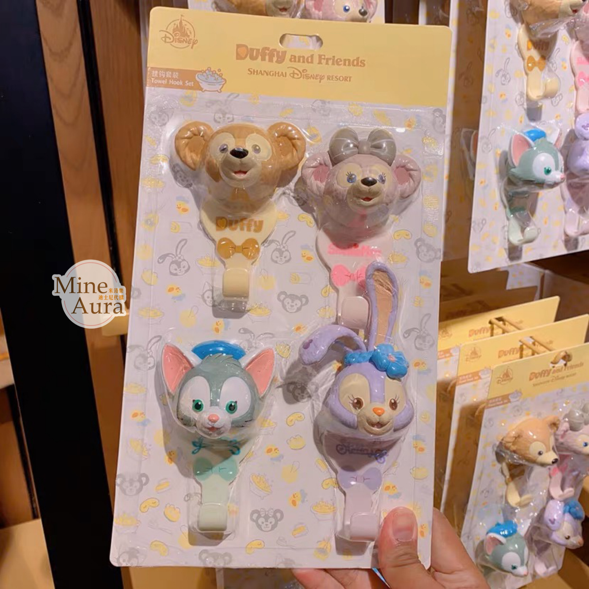 D&F達菲系列 大頭造型 掛鉤套組  -上海迪士尼樂園