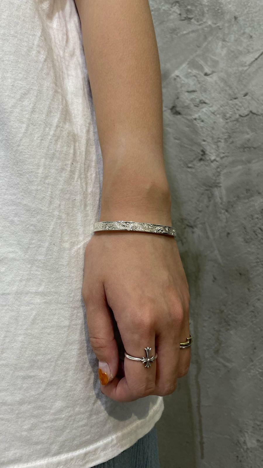 5mm 唐草銀手鐲*