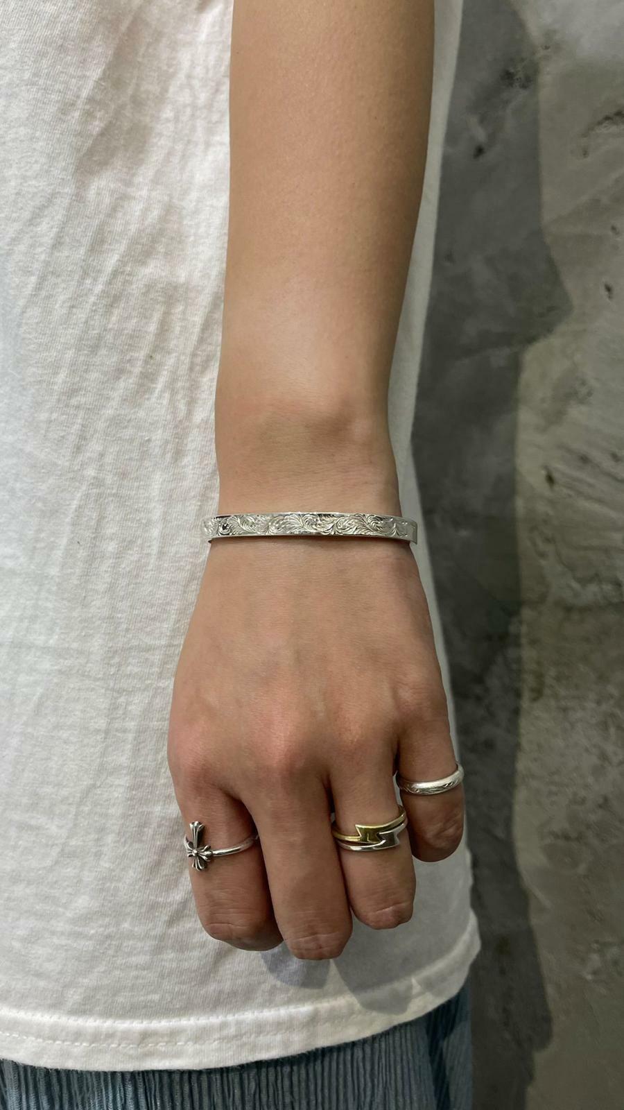 5mm 唐草銀手鐲*