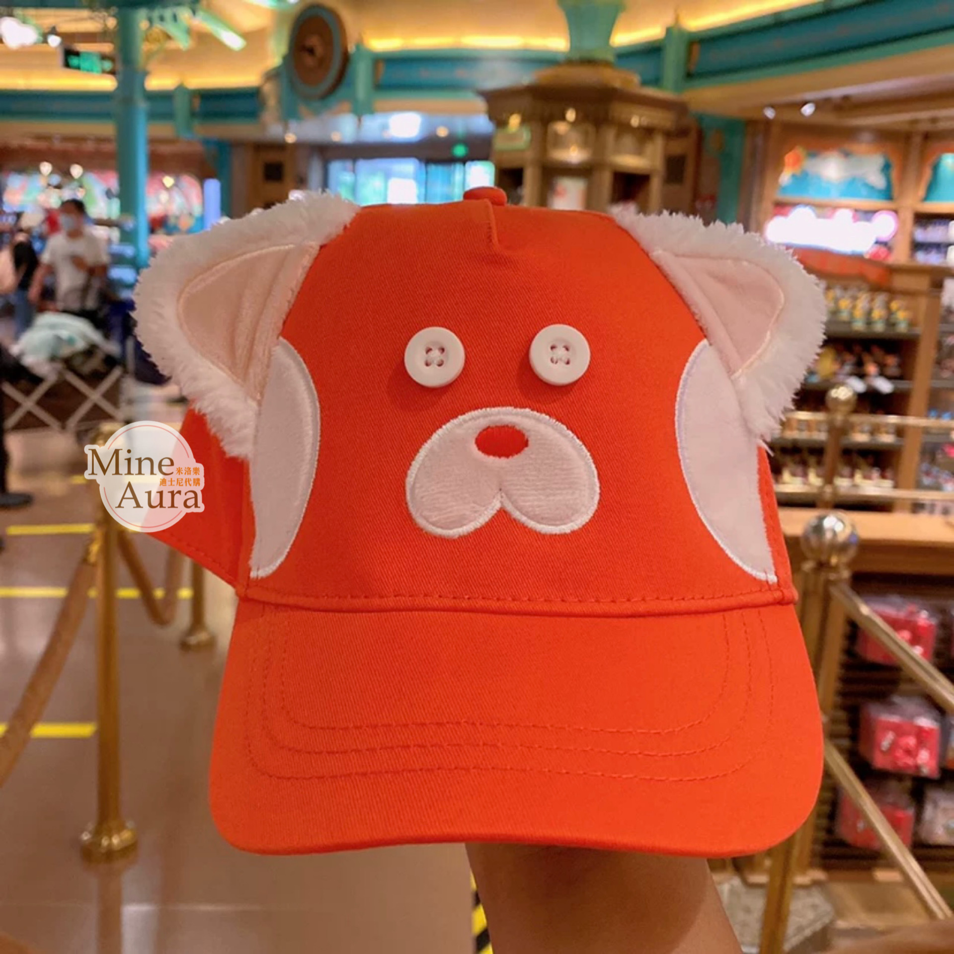 紅熊貓 美美 Meilin 立體耳朵 造型 棒球帽 青春養成記 Turning Red -上海迪士尼樂園
