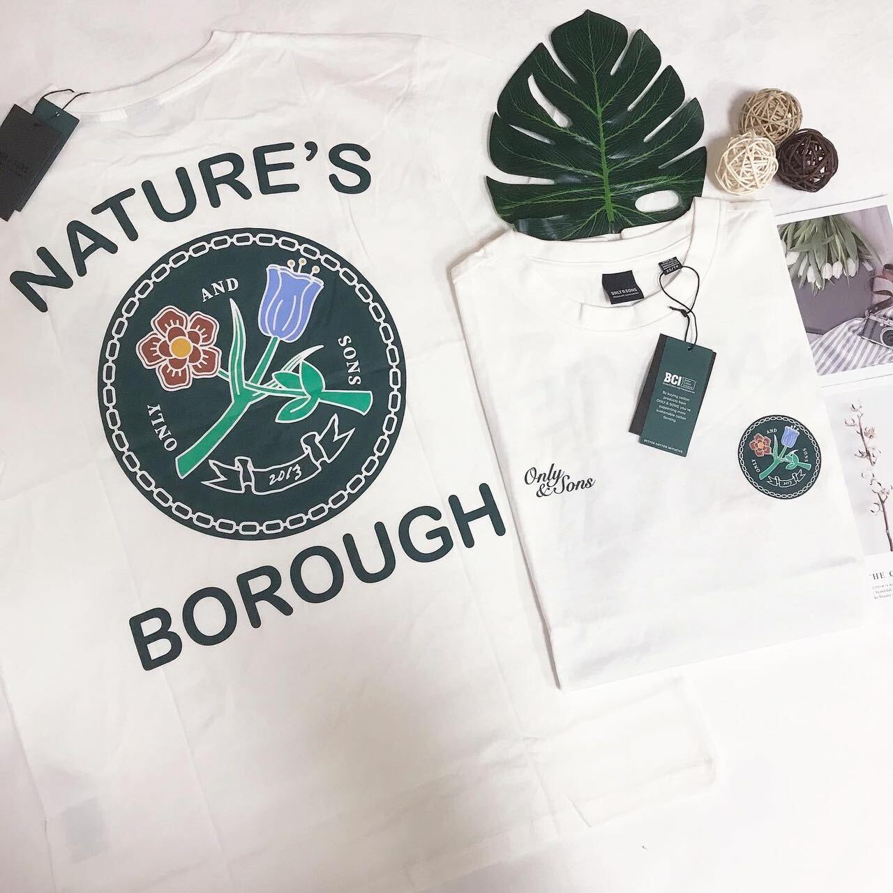 ONLY & SONS FLORAL BACK PRINT TEE