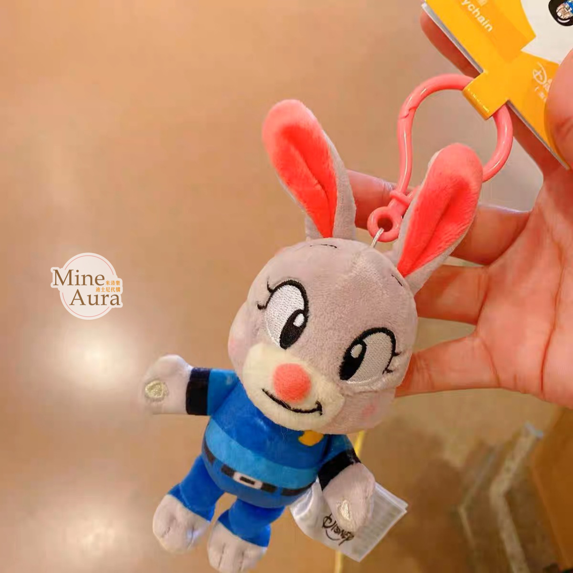 CUTE系列 哈茱蒂 Judy 兔 絨毛造型 鑰匙圈 吊飾 動物方城市 Zootopia -上海迪士尼樂園