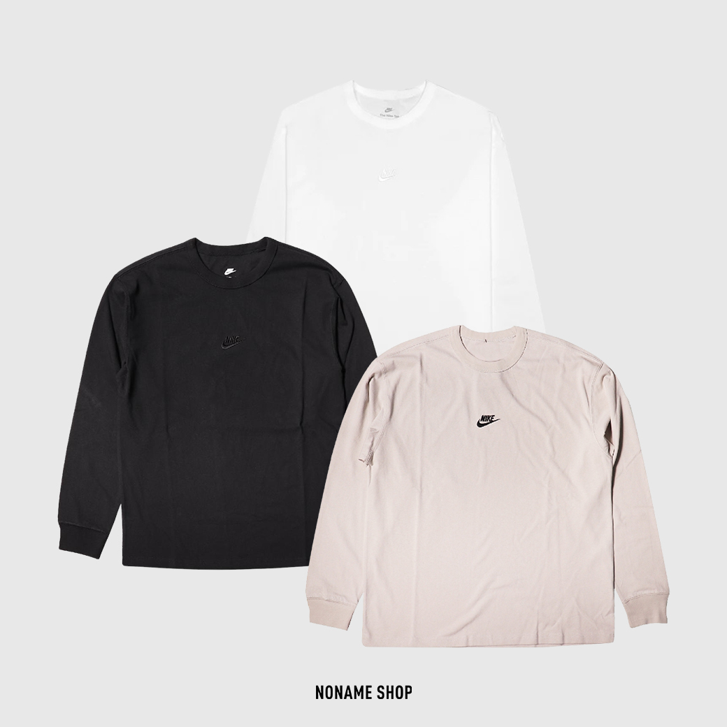 NIKE Sportswear Premium ESSENTIALS 刺繡 字勾 長袖 三色 (男款)