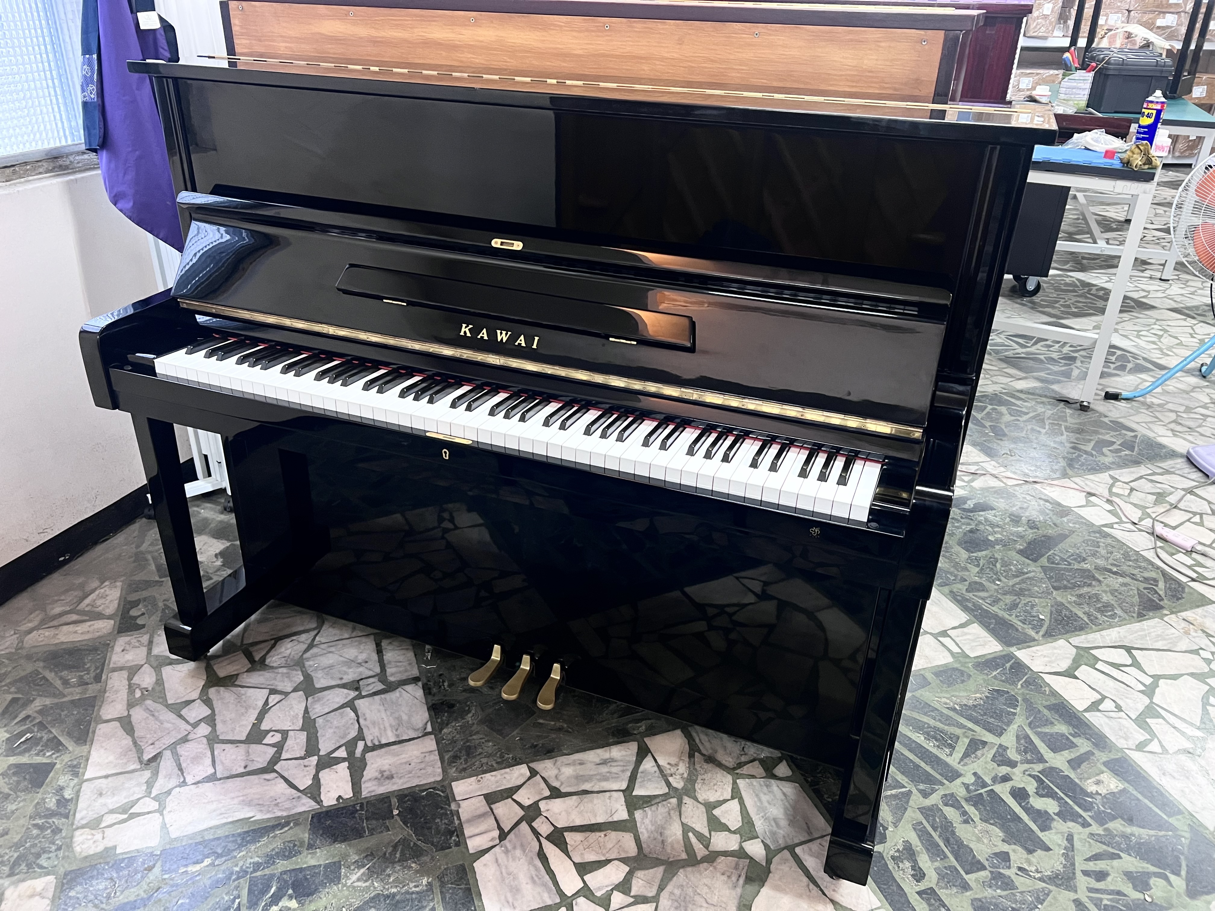 （已售出）超值鋼琴 感謝五股潘小姐 訂購 KAWAI河合鋼琴 BS1A  中古鋼琴 二手鋼琴 線上選琴 漢麟樂器 保固3年終身保修