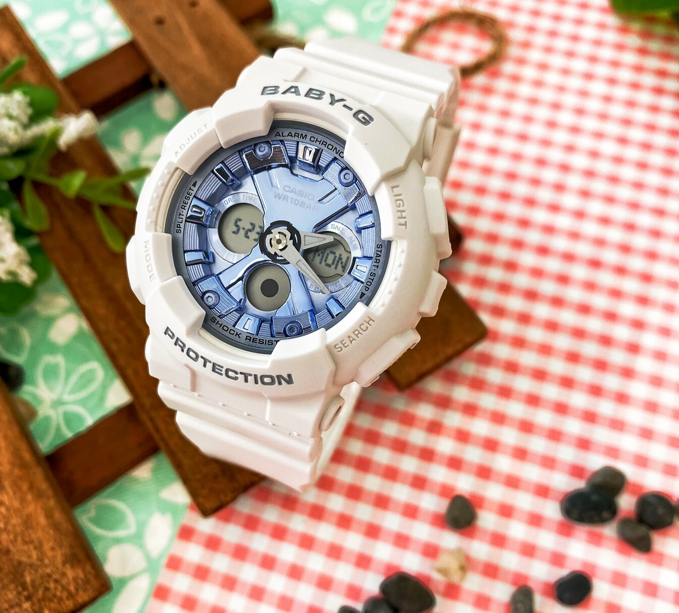 【Baby-G】卡西歐 酷炫金屬街頭風格運動錶 BA-130-7A2 (藍色)/BA-130-7A1 (粉色)  現代鐘錶