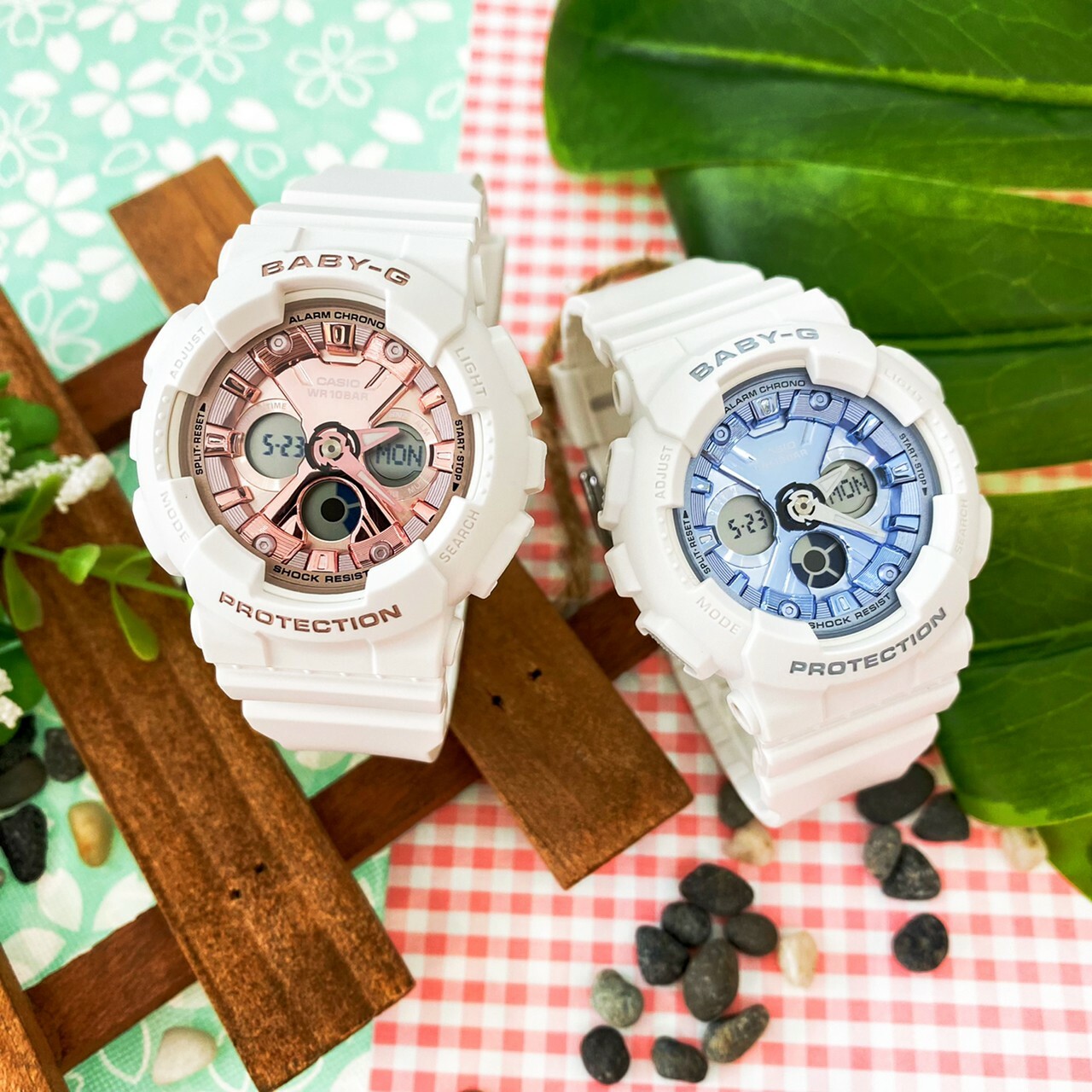 【Baby-G】卡西歐 酷炫金屬街頭風格運動錶 BA-130-7A2 (藍色)/BA-130-7A1 (粉色)  現代鐘錶