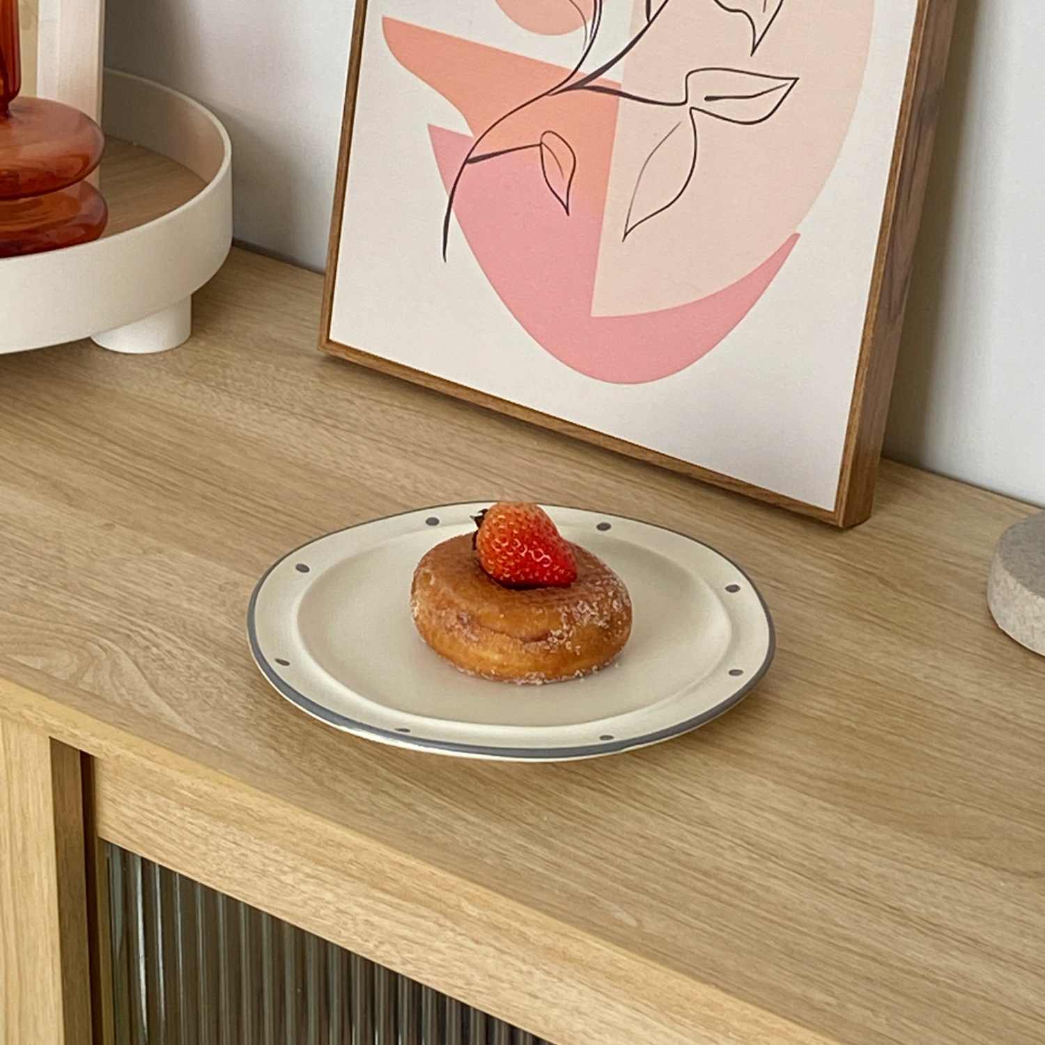 《1183》陶瓷高顏質點點餐盤