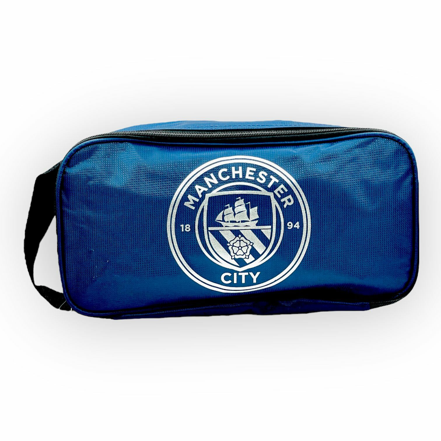 曼城深藍色銀會徽鞋袋