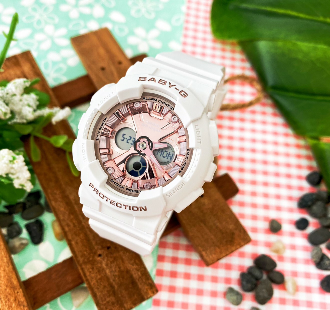 【Baby-G】卡西歐 酷炫金屬街頭風格運動錶 BA-130-7A1(粉)/BA-130-7A2 (藍) 現代鐘錶