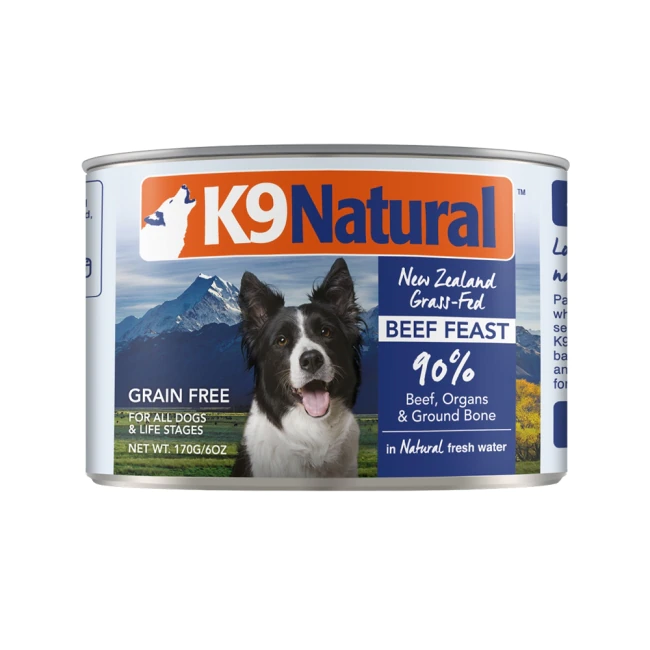 K9 Natural  鮮燉生肉主食狗罐 - 【無穀牛肉】170g