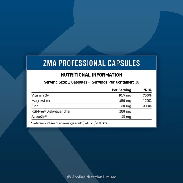Applied Nutrition - ZMA (Zinc, Magnesium, Vitamain B6) 