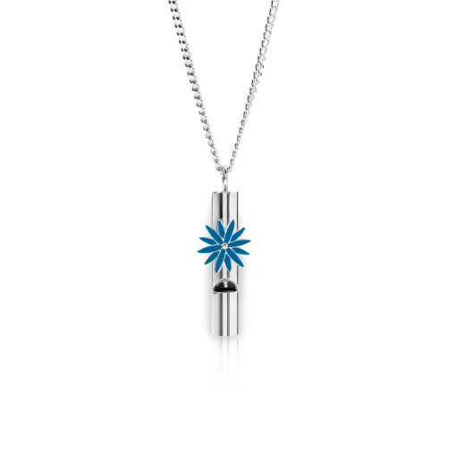 WACKY MARIE WHISTLE NECKLACE (BAR TYPE-FLOWER) (blue)