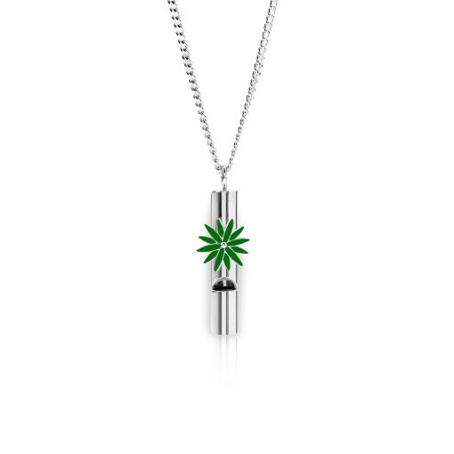 WACKY MARIE WHISTLE NECKLACE (BAR TYPE-FLOWER) (green)