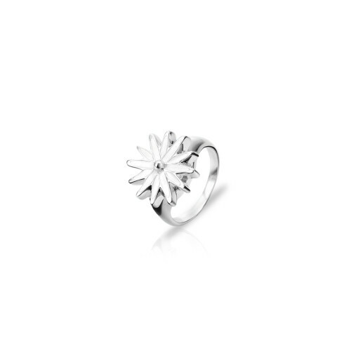 WACKY MARIE BOLD FLOWER RING (white)