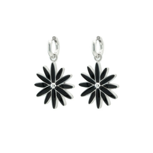 WACKY MARIE MARIE FLOWER PENDANT EARRING (black)