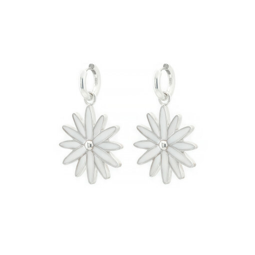 WACKY MARIE MARIE FLOWER PENDANT EARRING (white)